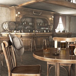 Old Western Bar PBR Textures