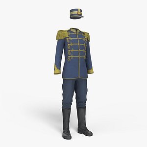 3D male police officer model