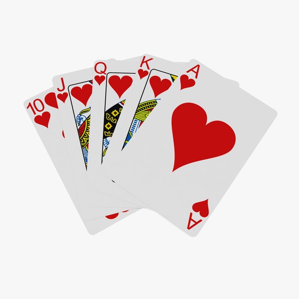 3D poker royal straight flush model