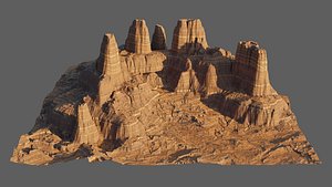 8K Detailed Cliff Landscape 3 3D