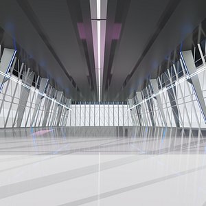 Sci-Fi Futuristic Corridor Concept hall Sci Fi Exhibition model