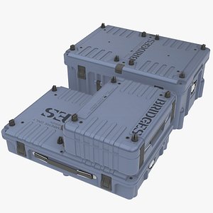 cargo box - Deep Blue 3D model
