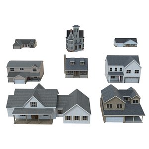 suburb house 3D model