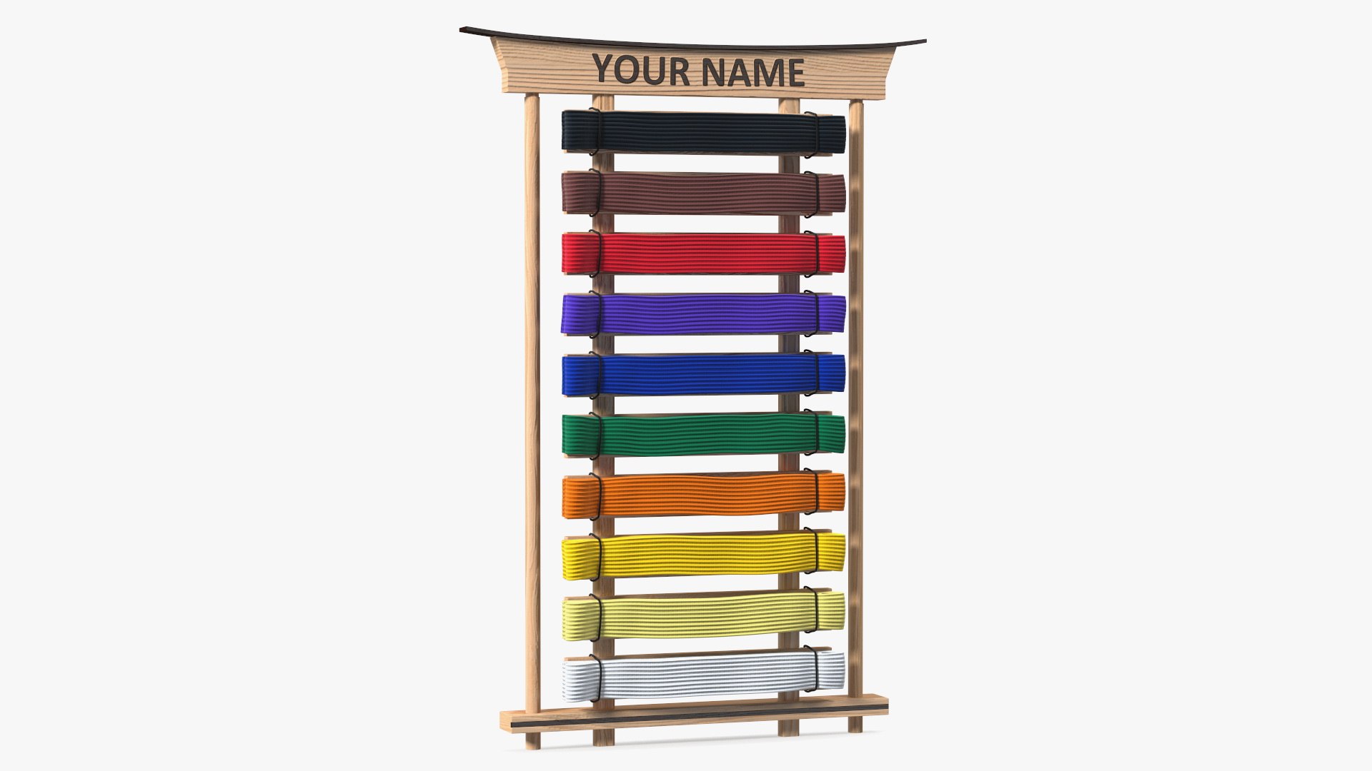 Display Rack for Karate Belts 3D model preview