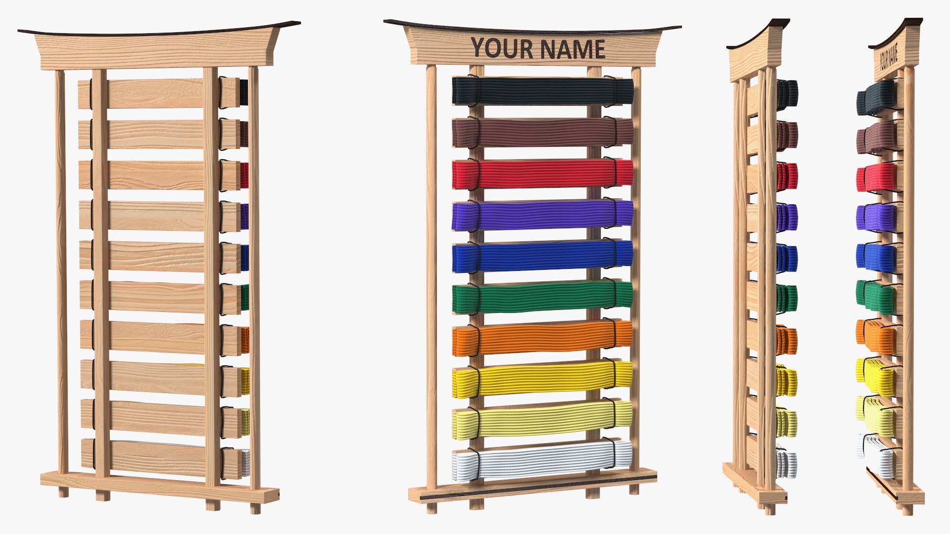 Display Rack For Karate Belts 3D Model - TurboSquid 2003869
