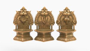 shanku chakra  oil lamp model