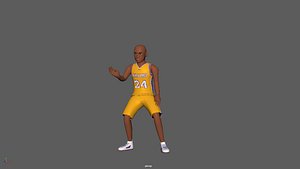 3D Basketball Dribble Animation with Character