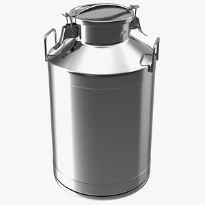 3D Milk Bucket Stainless Steel 40 Liter model