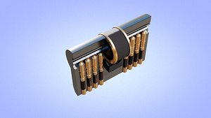 3D Door Lock Inside model
