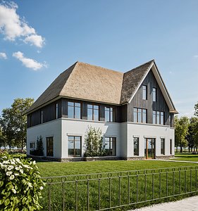 Modern Luxury Villa 3D Model 3 Story House FBX OBJ IFC SKP ArchViz Ready model