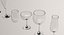 3D wine glasses model