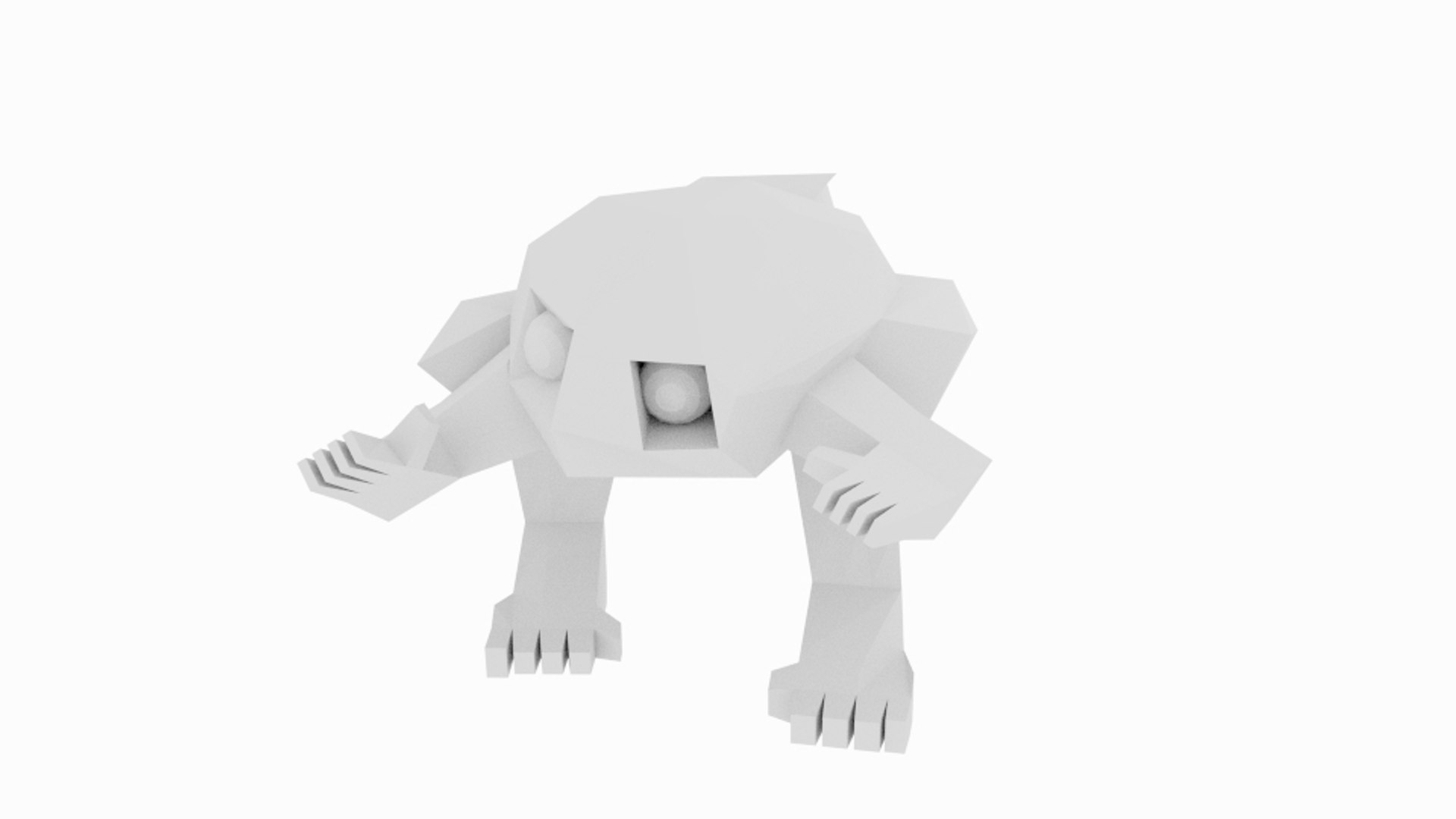 3d rock character model