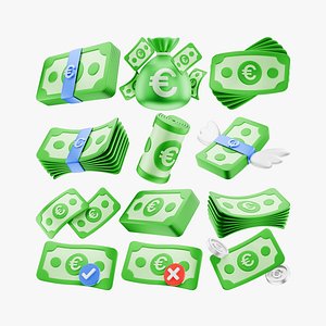 Banknote Euro Icons Pack