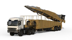 3D Sejjil iranian ballistic missile