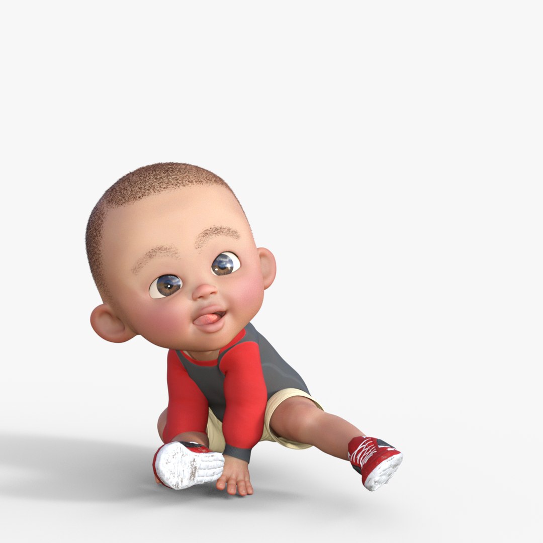 3D Cartoon Baby Rigged - TurboSquid 1975456