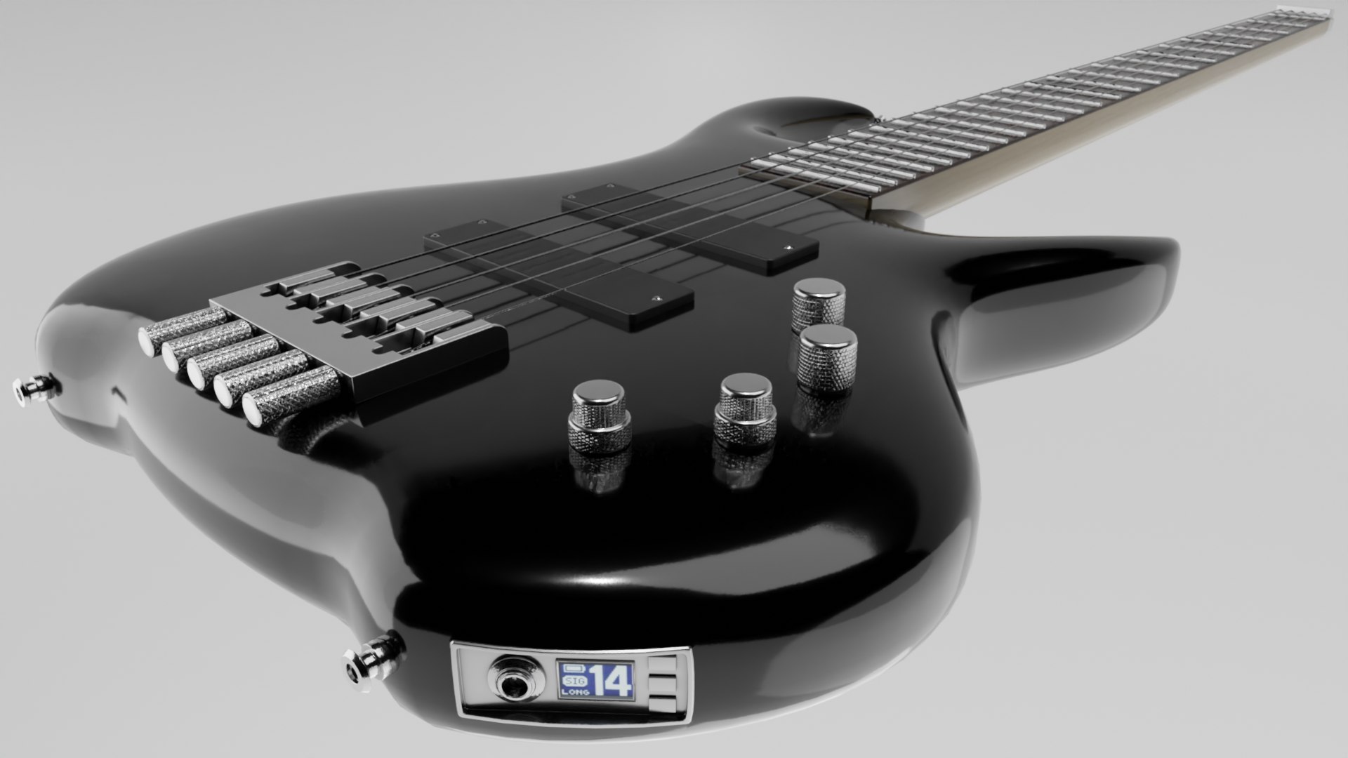 Bass Guitar Headless Wireless Bluetooth 3D - TurboSquid 1982972