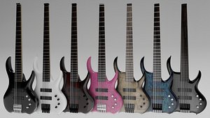 Bass Guitar Headless Wireless Bluetooth 3D