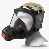 3M Vision C5 Full Face Respirator Mask on Mannequin
