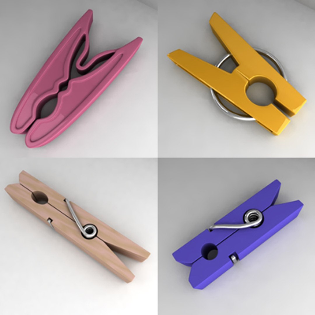 3ds Max Clothes Pegs
