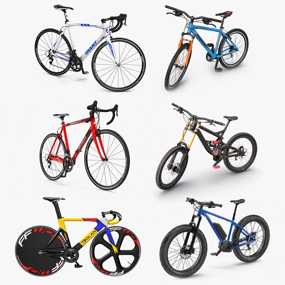 Rigged Bicycles 3D Models Collection 4 3D model preview