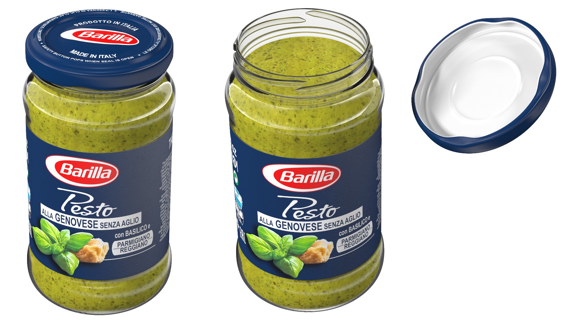 Barilla Genovese Pesto Sauce 190 ml 3D model preview