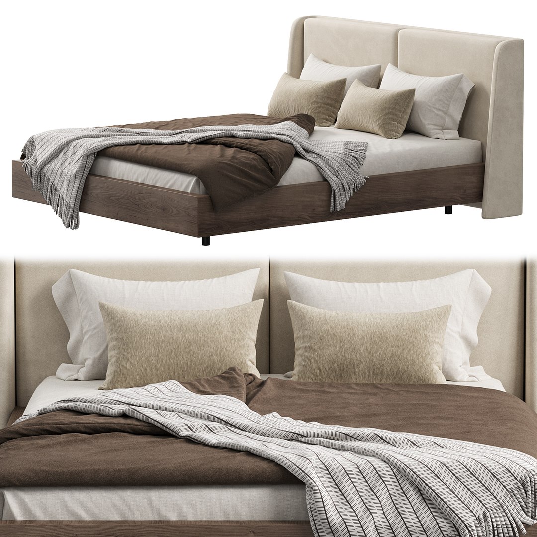 BROOKE BED By Vienna Cream 3D Model - TurboSquid 1958513