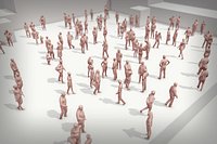Lowpoly People Crowd