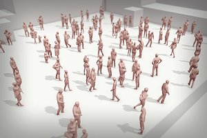 Lowpoly People Crowd