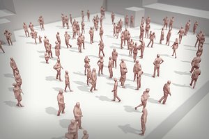 Lowpoly People Crowd