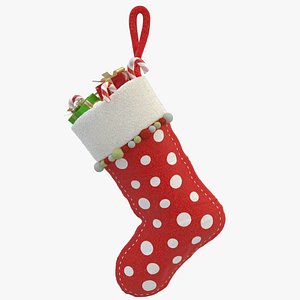 3d model christmas sock 01