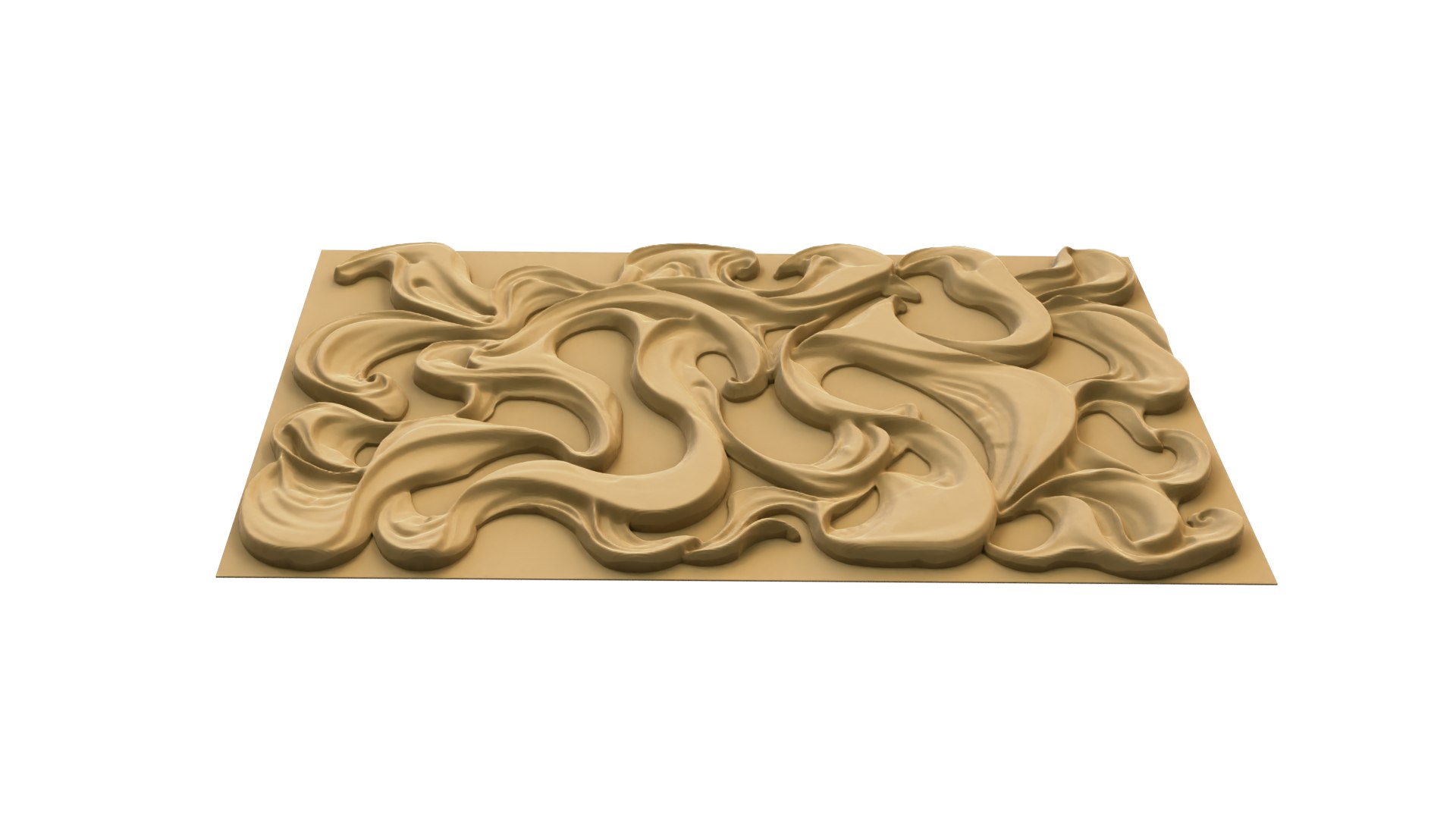 Modern Panel Wall Decor Set Wall Relief Mural CNC 94 3D Model ...