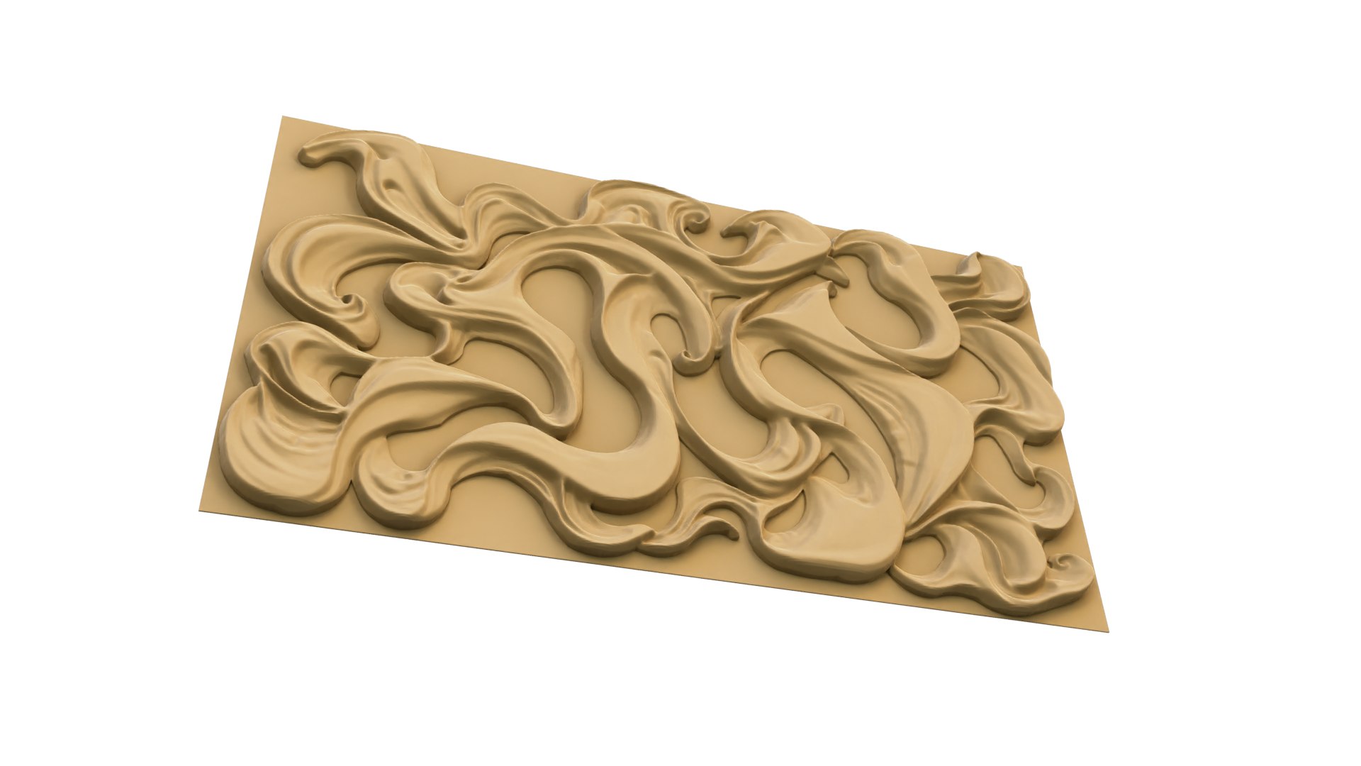 Modern Panel Wall Decor Set Wall Relief Mural CNC 94 3D Model ...