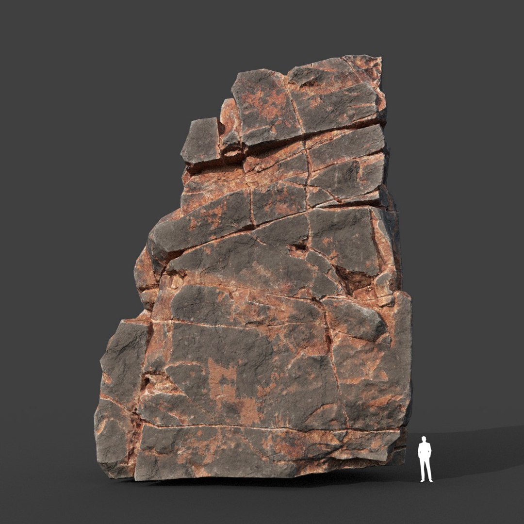 3D Model Low Poly PBR Desert Cracked Modular Rock - TurboSquid 2164323