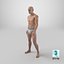 Man Character in Underwear Standing 3D