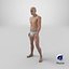 Man Character in Underwear Standing 3D
