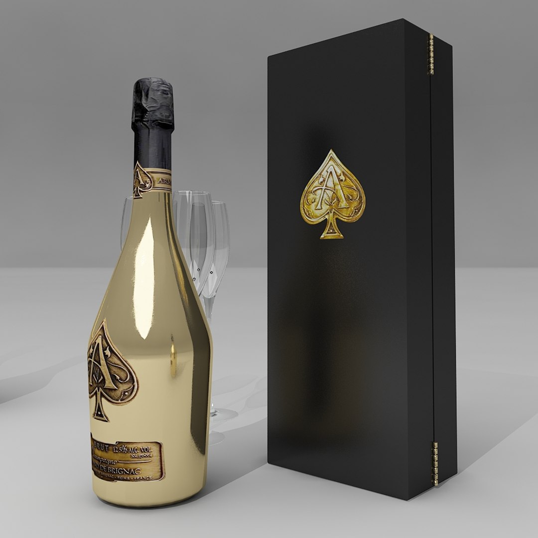 armand brignac champagne 3d model