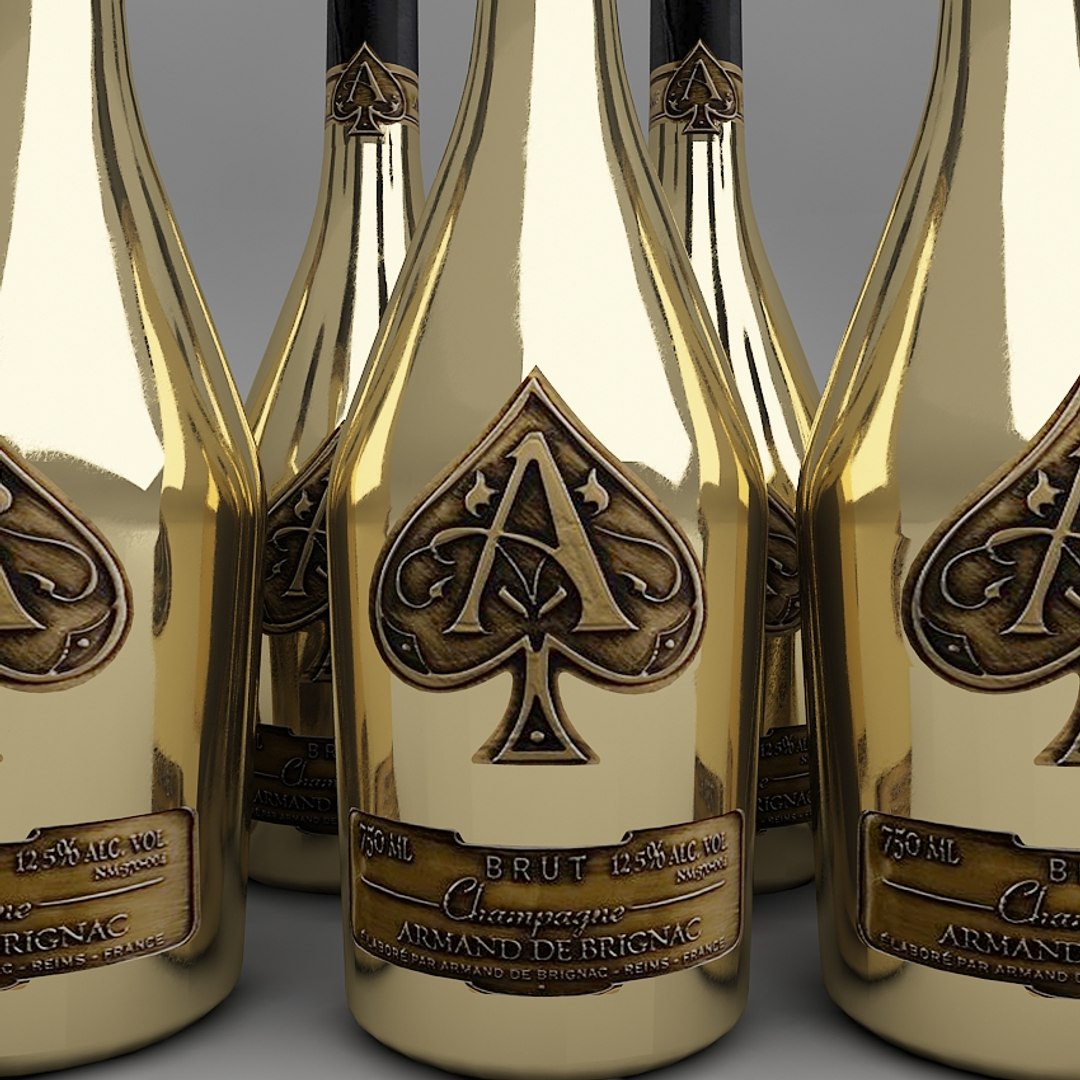 Ace of Spades Champagne 3D model - Download Food on