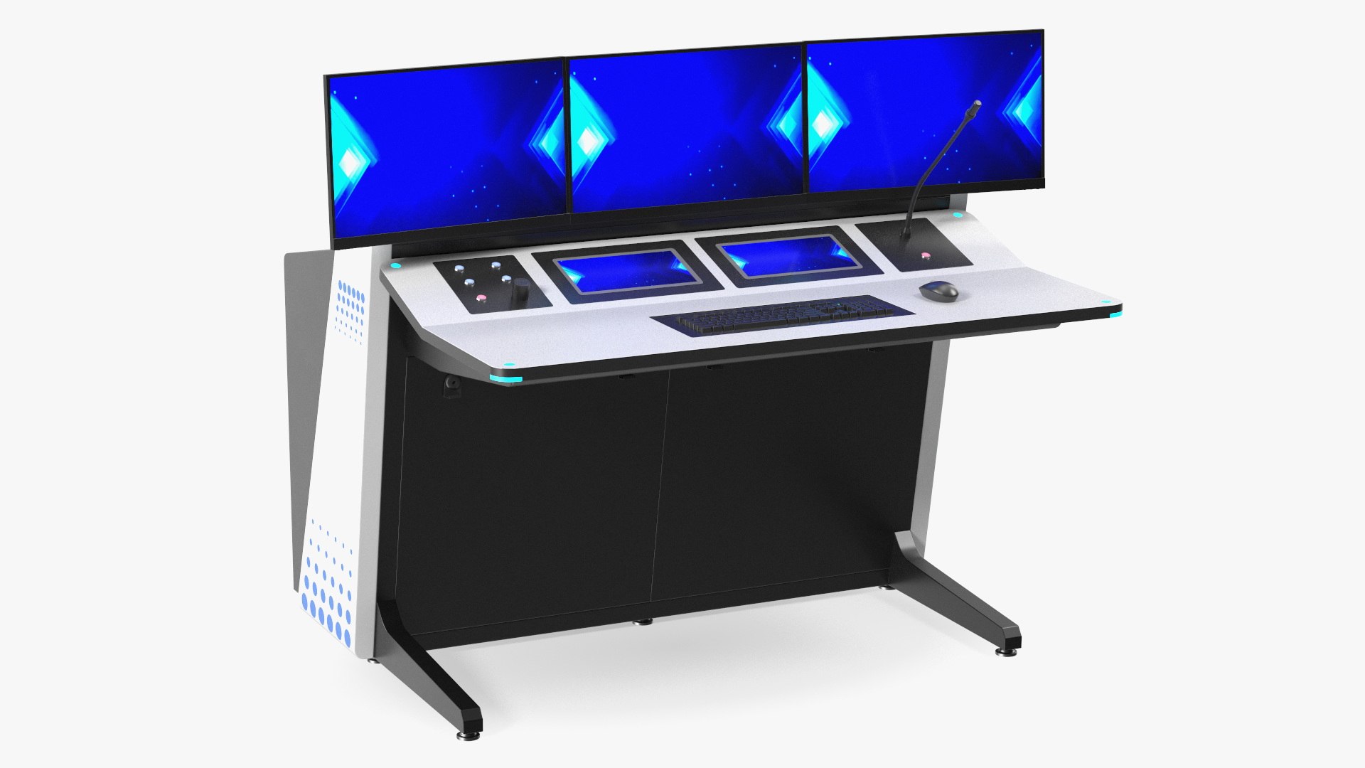 Control Room Console 3D model preview