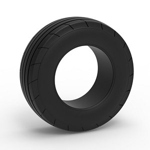 3D Tractor front tire 4 Scale 1 to 25 model