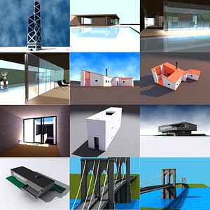 architecture house 3d model