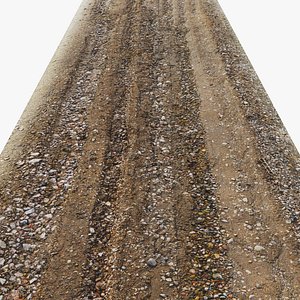 3D Dry Dirt Road material N13 - 12 meters