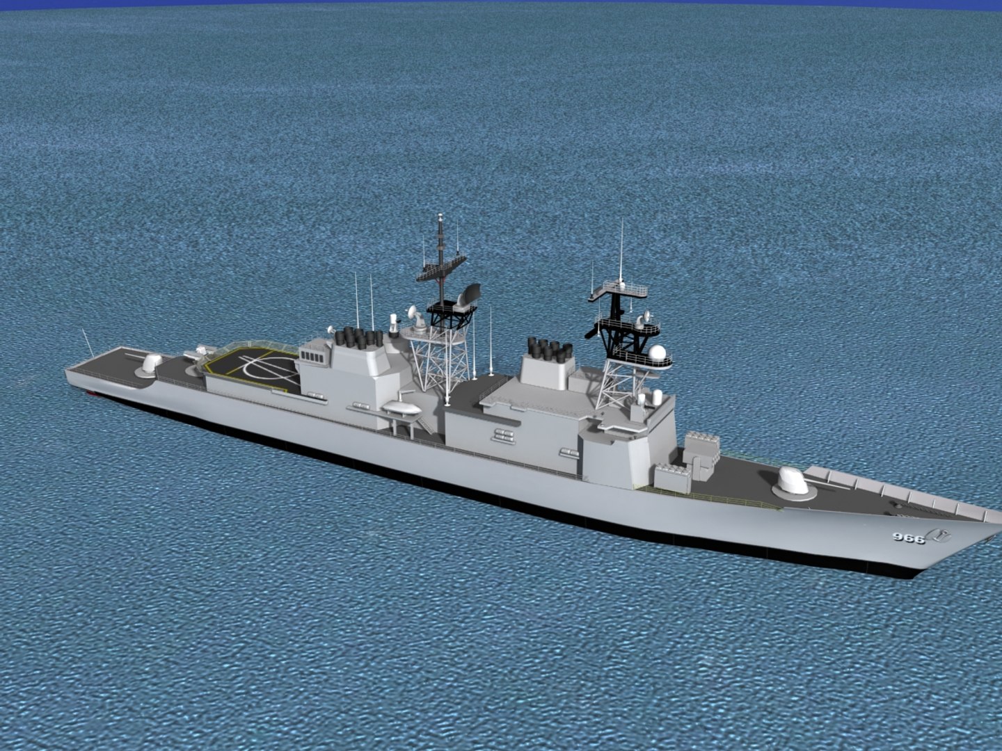 destroyers class spruance dd 3d model