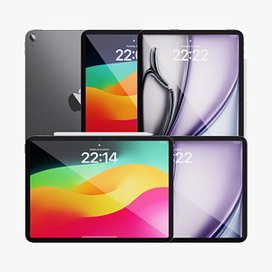 3D model iPad Air 11 inch Space Gray M2 2024