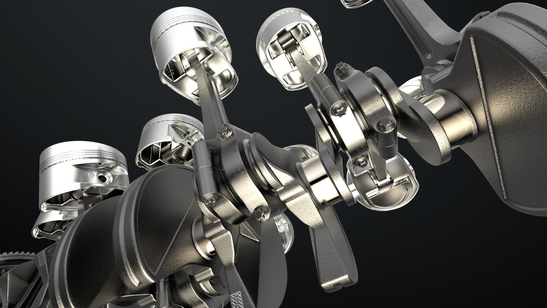 3D W12 Engine Working Animated - TurboSquid 1863631