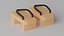 Cartoon Geta Traditionelle japanische Clogs
