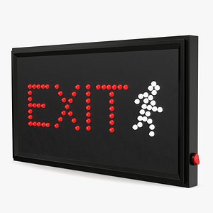 Exit Red LED Light Display ON