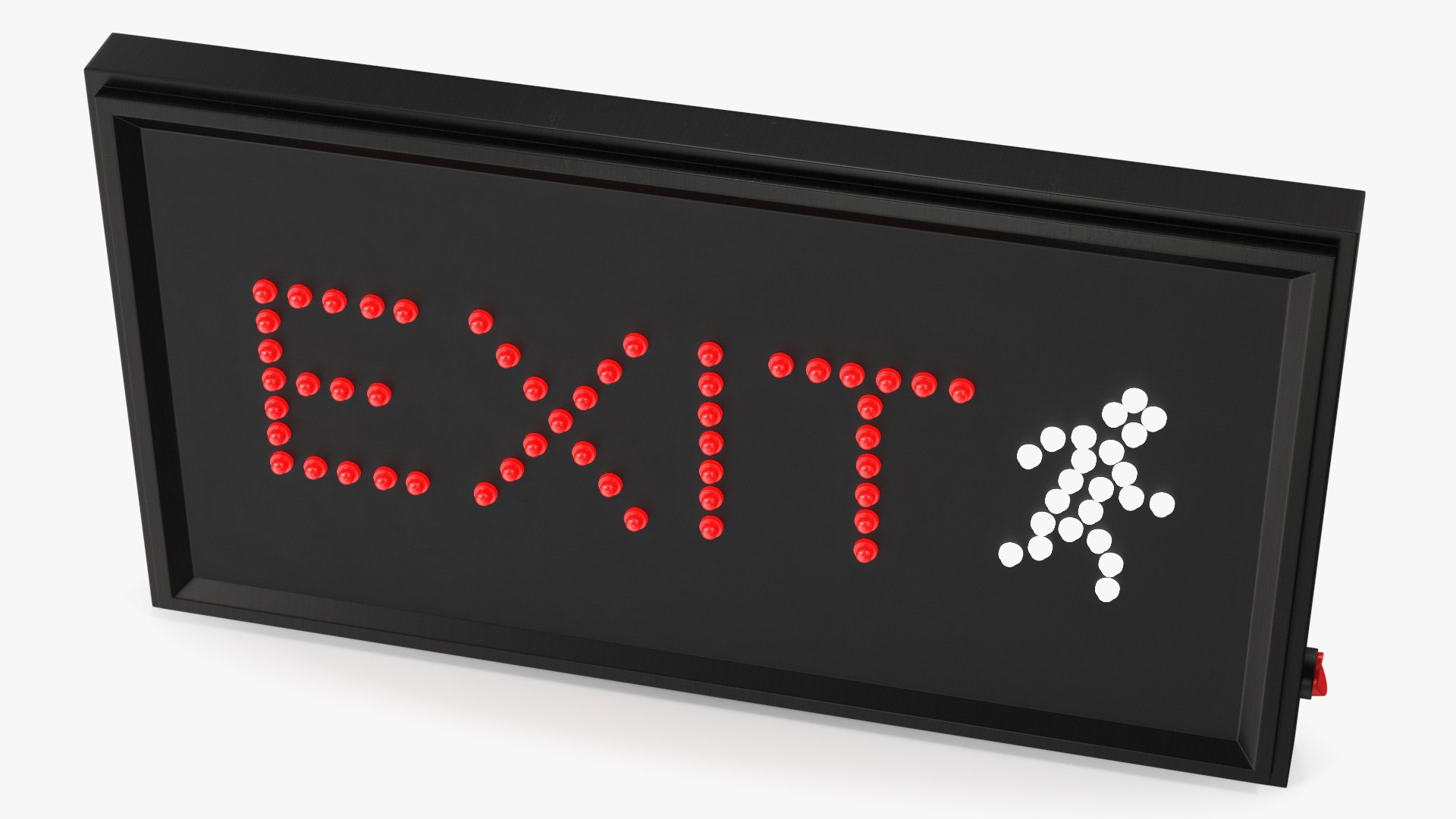 Exit Red LED Light Display ON Model - TurboSquid 2112262