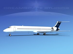 md-87 md-80s jet 3d model