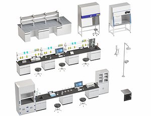 3D Laboratory Table Experiment Table Laboratory Furniture