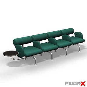 3d airport chair model